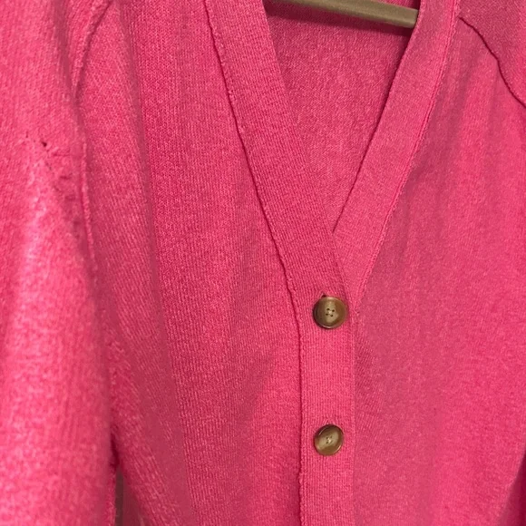 LOFT Vibrant Pink Cardigan Sweater - Picture 2 of 5